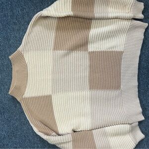 Peppermayo Knit Sweater in Beige and Cream